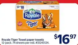 Walmart Royale Tiger Towel paper towels offer