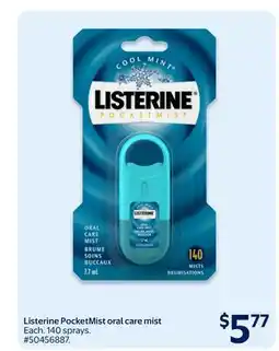 Walmart Listerine PocketMist Oral Care Mist offer