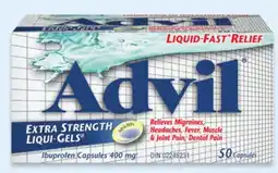Walmart Advil Liqui-Gels 50s or arthritis pain 45s offer