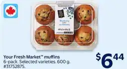 Walmart Your Fresh Market muffins offer