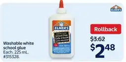 Walmart Washable white school glue offer
