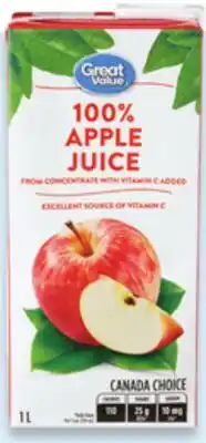 Walmart Great Value juice offer
