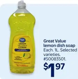 Walmart Great Value lemon dish soap offer