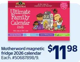 Walmart Motherword magnetic fridge 2026 calendar offer