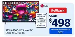 Walmart 55 UA7500 4K Smart TV offer