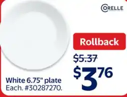 Walmart White 6.75 plate offer