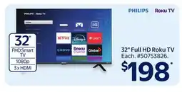 Walmart Philips 32 Full HD Roku TV offer