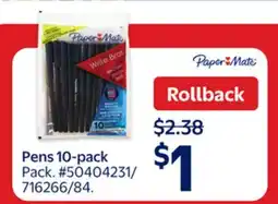 Walmart Pens 10-pack offer