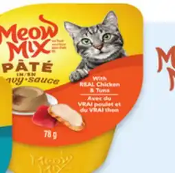 Walmart Meow Mix Pâté in Gravy wet cat food offer