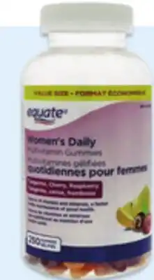Walmart Equate daily gummy vitamins for women offer