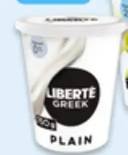 Walmart Liberté Greek 650 g — 750 9 or Méditerranée 900 g yogurt tubs offer