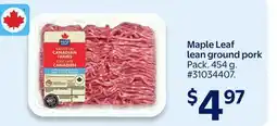 Walmart Maple Leaf lean ground pork offer