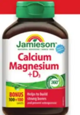 Walmart Jamieson calcium, magnesium and vitamin D3 200s offer