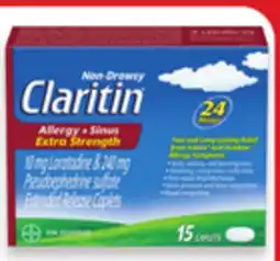 Walmart Claritin Extra Strength 15s offer