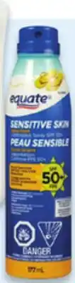 Walmart Equate Sensitive Skin SPF 50+ sunscreen spray offer