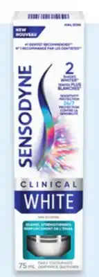 Walmart Sensodyne Clinical White enamel strengthening or stain protector toothpaste offer
