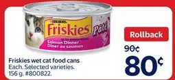 Walmart Friskies wet cat food cans offer