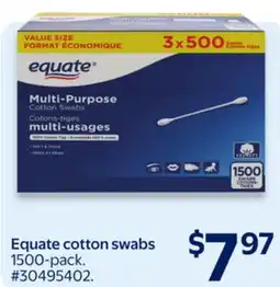 Walmart Equate Cotton Swabs offer