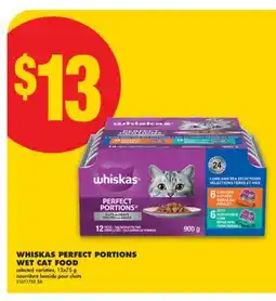 No Frills WHISKAS PERFECT PORTIONS WET CAT FOOD, 12x75 g offer