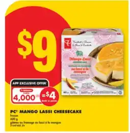 No Frills PC MANGO LASSI CHEESECAKE, 600 g offer