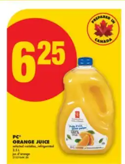 No Frills PC ORANGE JUICE, 2.5 L offer