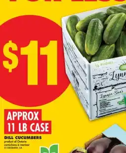 No Frills DILL CUCUMBERS, APPROX 11 LB CASE offer