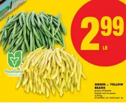 No Frills GREEN or YELLOW BEANS offer