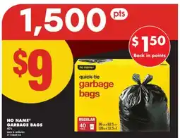 No Frills NO NAME GARBAGE BAGS, 40'S offer