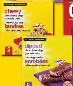 No Frills NO NAME GRANOLA BARS, 120-175 g offer