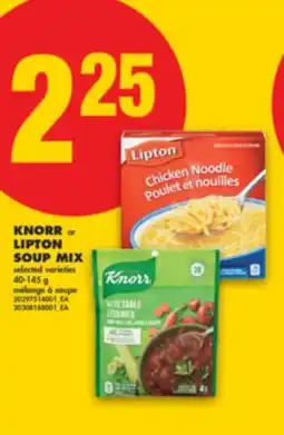 No Frills KNORR OR LIPTON SOUP MIX, 40-145 G offer