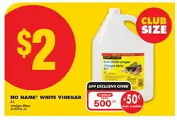 No Frills NO NAME WHITE VINEGAR, 4 L offer