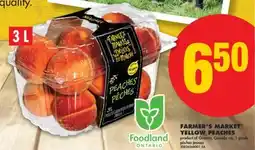 No Frills FARMER'S MARKET YELLOW PEACHES offer