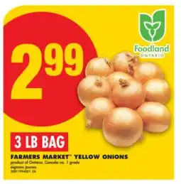 No Frills FARMERS MARKET YELLOW ONIONS, 3 LB BAG offer