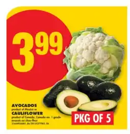 No Frills AVOCADOS or CAULIFLOWER offer
