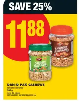 No Frills DAN-D PAK CASHEWS, 908 g offer