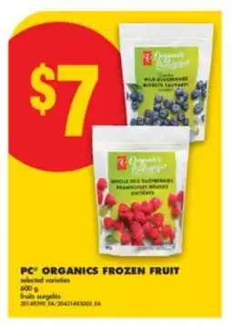 No Frills PC ORGANICS FROZEN FRUIT, 600 G offer