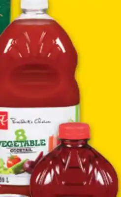 No Frills PC or BLUE MENU CRANBERRY or VEGETABLE COCKTAIL, 1.89 L offer