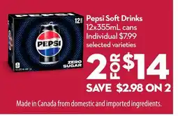 Longo's Pepsi Soft Drinks offer