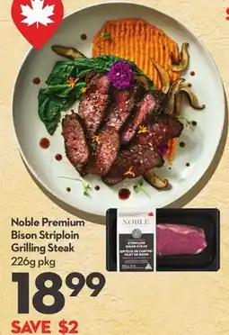 Longo's Noble Premium Bison Striploin Grilling Steak offer