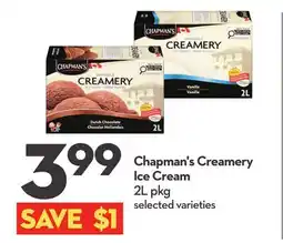 Longo's Chapman's Creamery Ice Cream offer