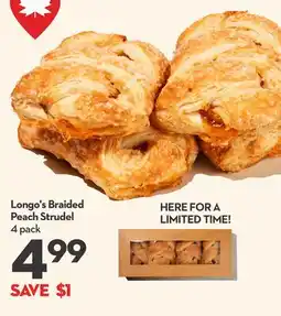 Longo's Braided Peach Strudel offer