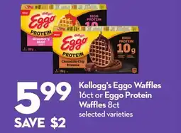 Longo's Eggo Waffles 16ct or Eggo Protein Waffles 8ct offer