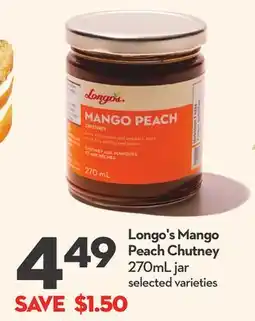 Longo's Mango Peach Chutney offer