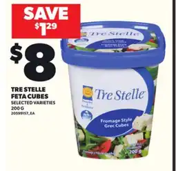 Loblaws TRE STELLE FETA CUBES, 200 G offer