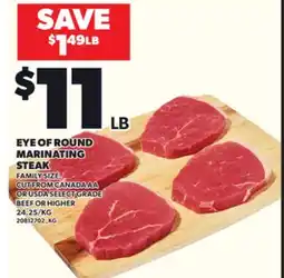 Loblaws EYE OF ROUND MARINATING STEAK offer