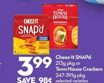 Longo's Cheez-It SNAPd 213g pkg or Town House Crackers 247-391g pkg offer