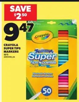 Loblaws CRAYOLA SUPER TIPS MARKERS, 50's offer