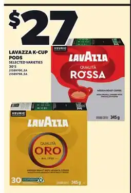 Loblaws LAVAZZA K-CUP PODS, 30'S offer
