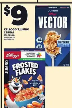 Loblaws KELLOGG'S JUMBO CEREAL, 750-1050 G offer