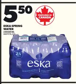 Loblaws ESKA SPRING WATER, 24X500 ML offer
